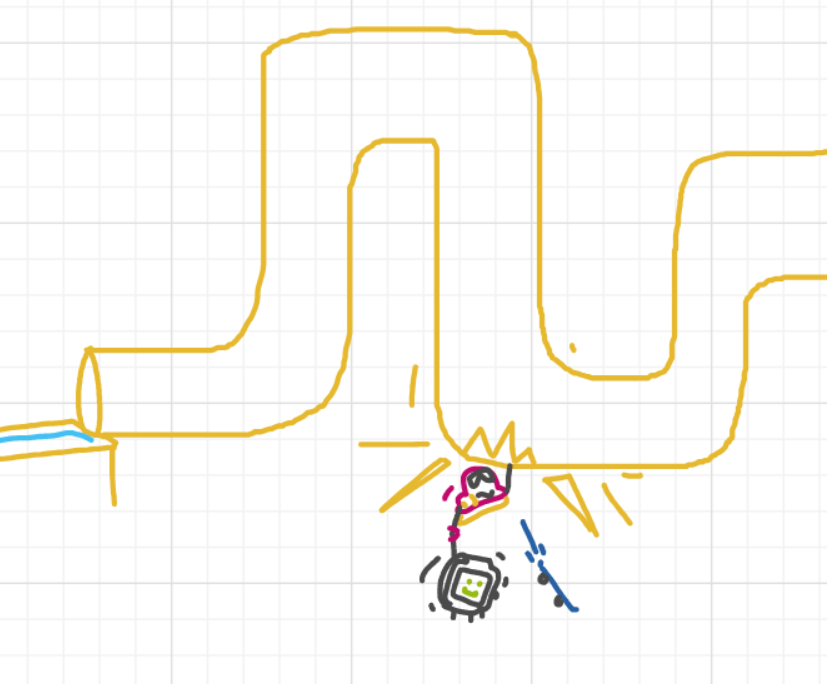 A panel from Running Duos, episode four of the Board Boards object show by Furretwalk/WalkingFurret.